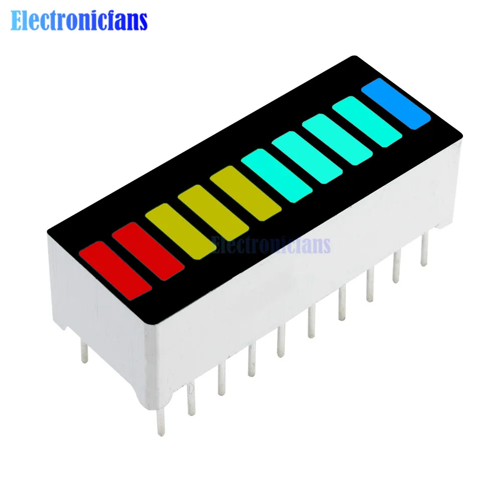 10-Segment-LED-Leistenanzeige, 5-Segment-Rot-LED, 4-Farben-LED-Batteriekapazitätsmodul - Rot, Gelb, Grün, Blau für Elektronik – Detail 5