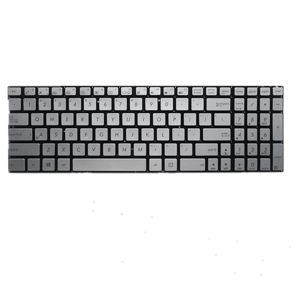 Laptop Keyboard For ASUS N501 N501J N501JW N501V N501VW N502 N502V N502VM N541 N541L N541LA Black Silver US English  Edition