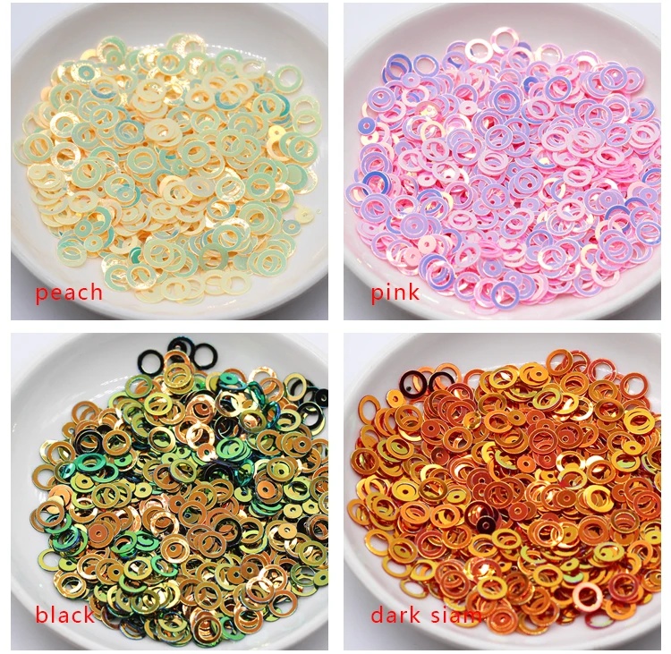 20g/Pack Multi Mix 3mm 4mm 5mm 6mm Sequins Colorful Flat Round Loose sequin Sewing Wedding Craft, Women Garment Accessories