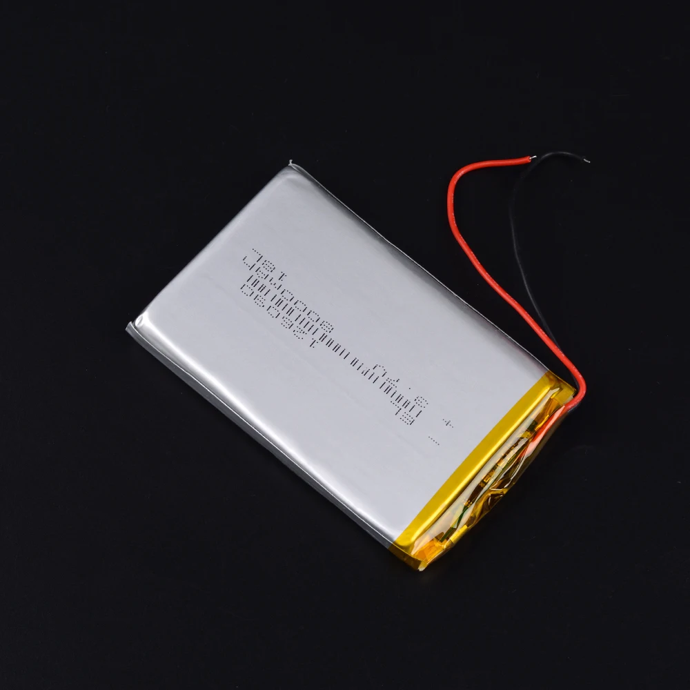 JST 1.25 2P 3.7V 8000mah 126090   แบตเตอรี่ลิเธียมลิเธียมไอออนโพลีเมอร์แบบชาร์จไฟได้