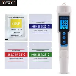 Yieryi 3 In 1 PH/ORP/TEMP Tester ORP-3569 PH Meter with Backlight Digital Water Quality Monitor Waterproof Conductivity Tester