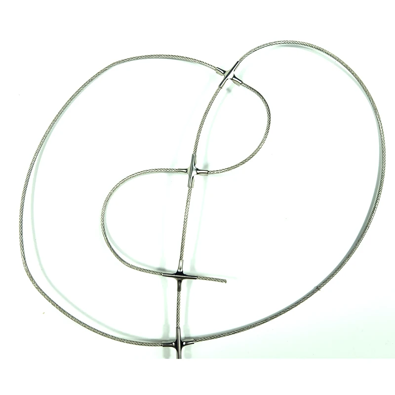 1000 pz 304ss croce clip invisibile rete antifurto fibbia incrociata rete protettiva recinzione per finestra per 2.0 3.0 4.0mm cavo metallico