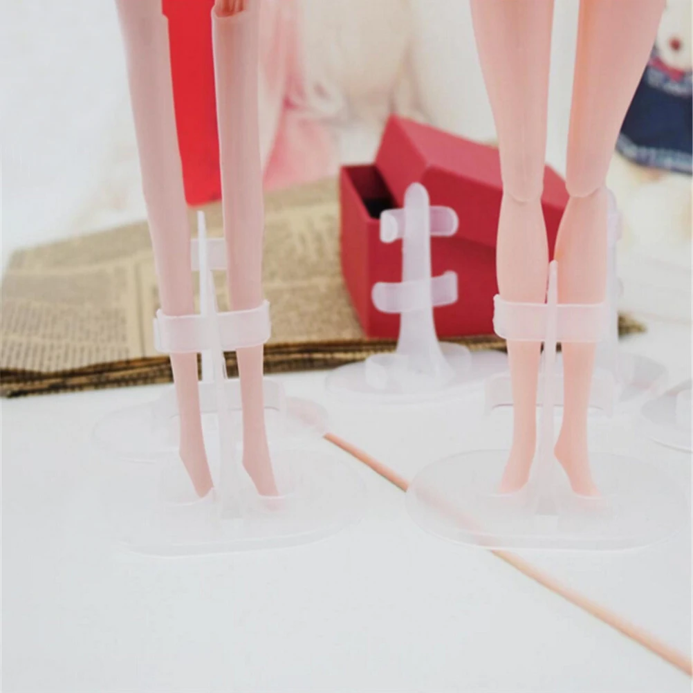 10Pcs/lotTransparent 1/6 Doll Display Stand Leg Support Style Holder Plastic Stander For  Girl s For Monster Doll