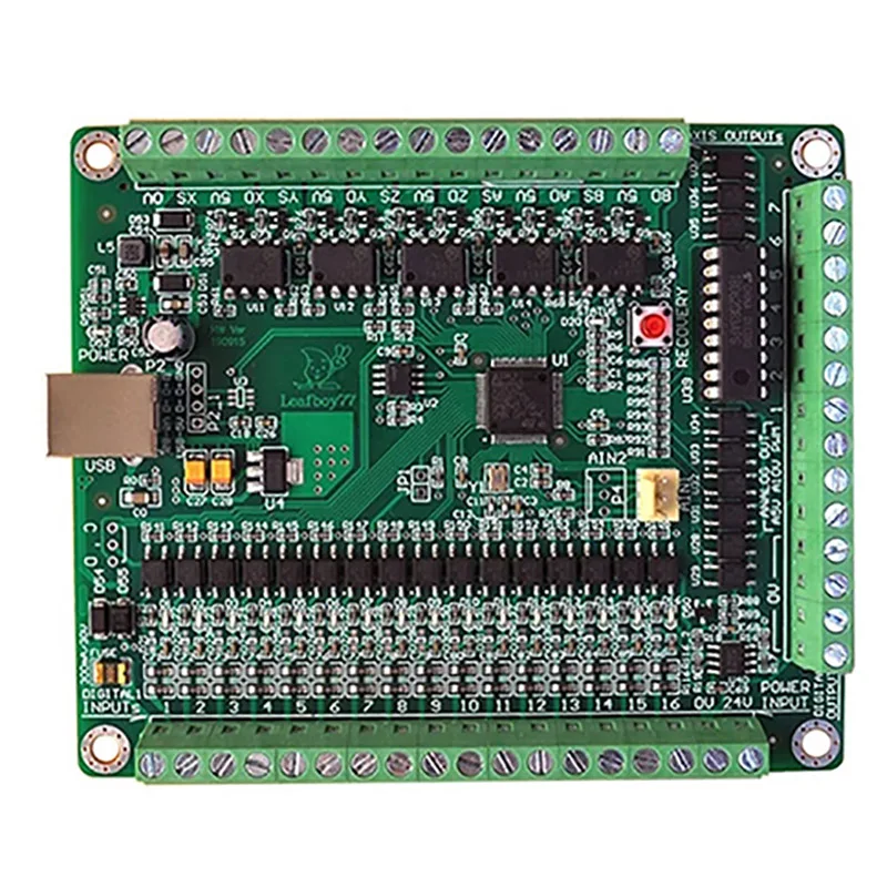 3/5-Axis Control Board MACH3 USB CNC Engraving Machine Control Card Interface Card (NPN Version) External Power Supply