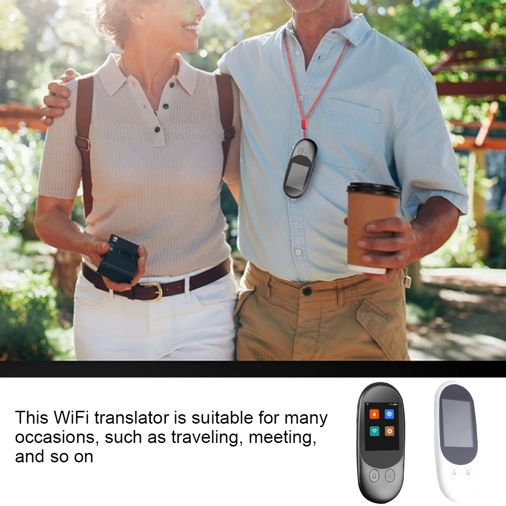 

Voice Translator WiFi USB Translating Machine Travel 126 Languages Two-way Translator with LCD Screen Black