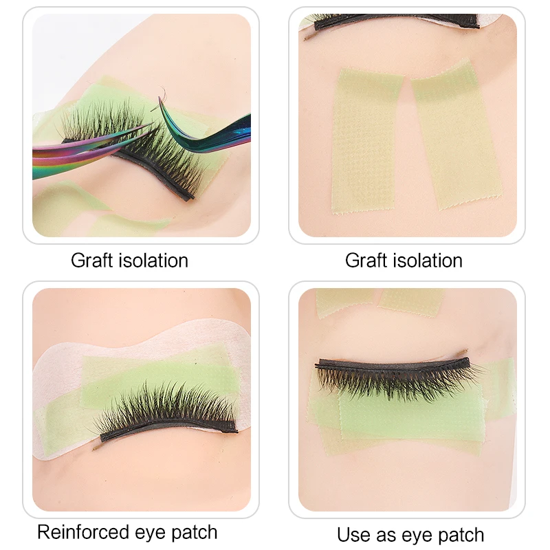 10pcs Eyelash Extension Tape Big Size Soft Medical Breathable Adhesive Tape Under Eye Pads False Lash Patch Makeup Tool