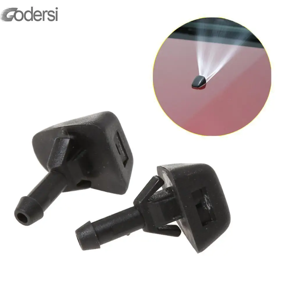 2pcs Windshield Wiper Jet Washer Nozzle For Volvo S40 S80 XC90 C70 Windscreen Washer Wipers Parts Vehicle Fan Shaped Water Spray