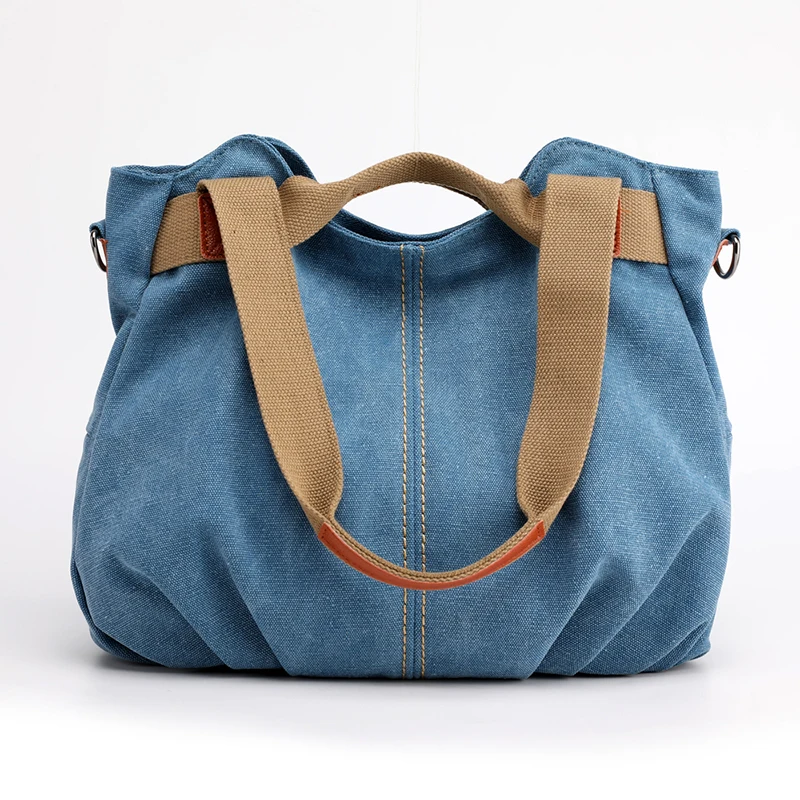 Leinwand Hobos Tasche Frauen Handtaschen weibliche Designer große Kapazität Freizeit Umhängetaschen für Reise wochen ende Outdoor Bolasas Farben – Detail 6