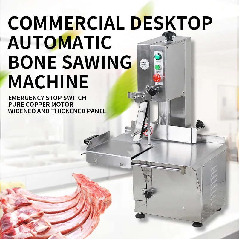 

J210A Fully Automatic Commercial Electric Bone Saw Machine Desktop Bone Cutting Machine Frozen Meat Bone Saw Machine 110V/220V