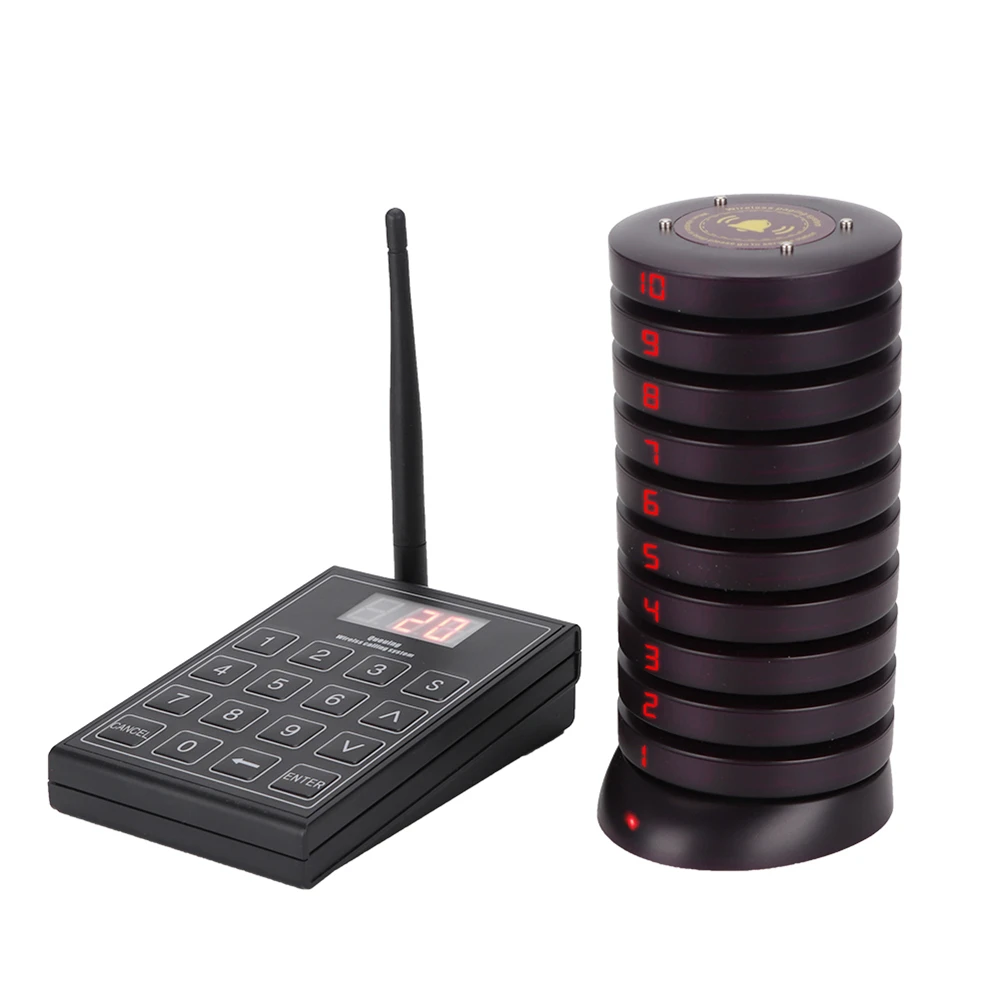 Restaurant Pager Wireless Calling Paging System Waiter Pagers Guest Paging Queuing System Receiver for Cafe Fast Food