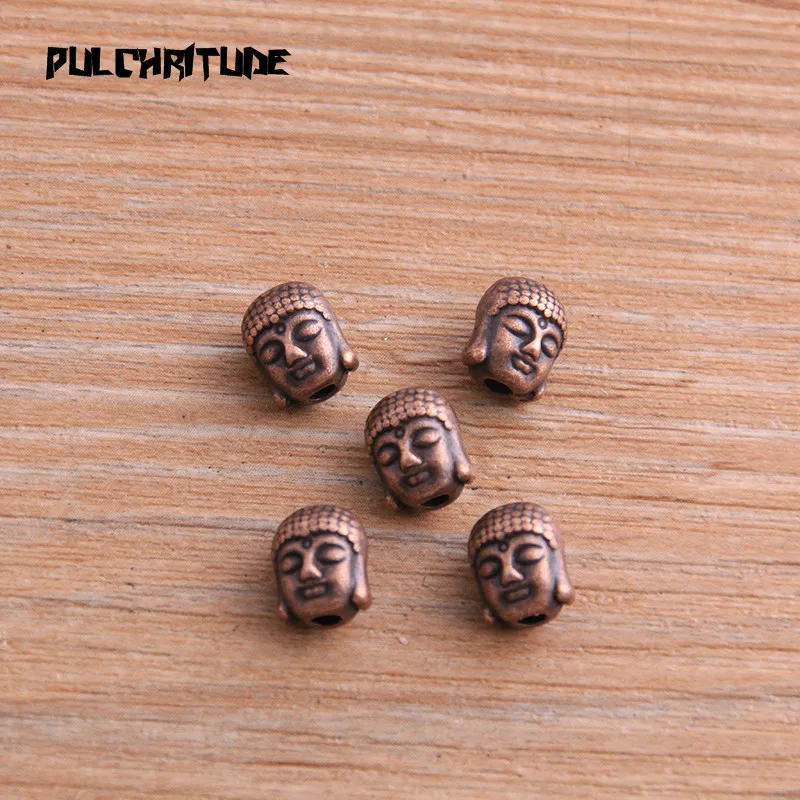 20pcs 7*7*9mm Four Color Buddha Head Portr Bead Spacer Bead Charms For Diy Beaded Bracelets Jewelry Handmade Making