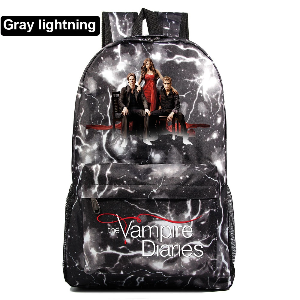 

Vampire Diaries Backpack for Girls Boys Teens Cool Travel Knapsack Children Rucksack Kids School Bags Mochila Galaxia