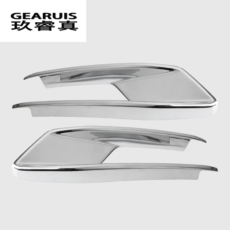 Car Styling Head Front Bumper Spoiler Air Knife Fog light decoration frame Covers Stickers Trim For Audi Q2 Q2l Auto Accessories