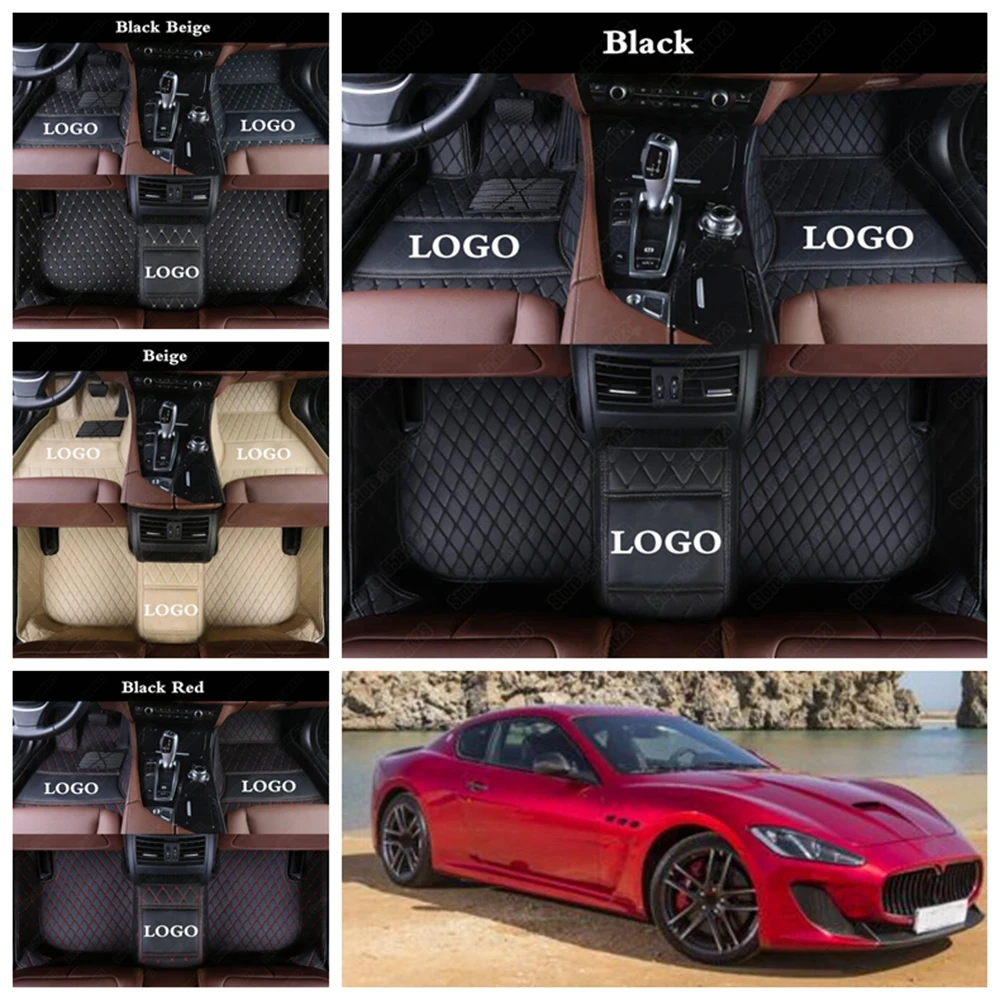 

Custom Car Floor Mats for Maserati Ghibli GranTurismo Levante Quattroporte Waterproof Leather Sedan Foot Rugs Mat Auto Carpet