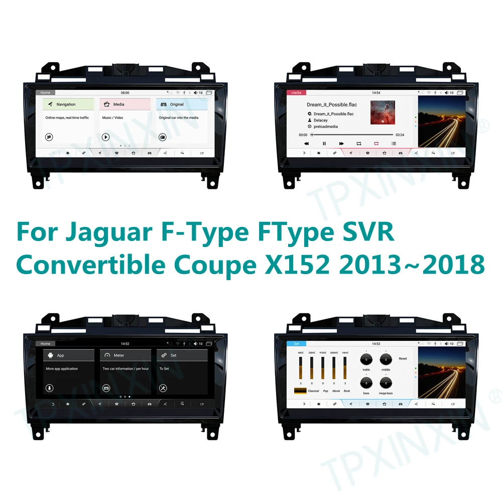 Per Jaguar f-type Ftype SVR X152 2013 - 2018 autoradio Stereo per auto Android 10 con schermo unità di navigazione multimediale GPS per auto