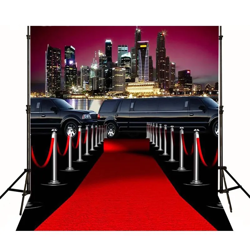 

Los Angeles vip Celebrity Red Carpet City Skyline backdrop High quality Computer print party backgrounds