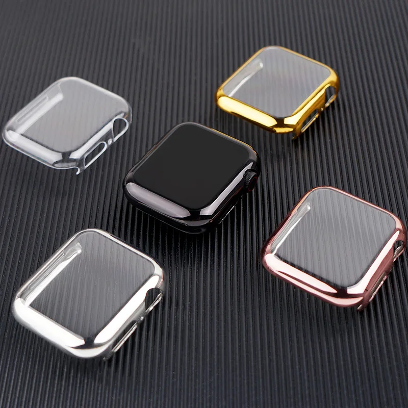 Cover for Apple Watch Case 45mm 41mm 44mm 40mm 42mm 38mm TPU bumper Accessories Screen Protector iWatch Series 9 8 7 6 5 4 3 SE