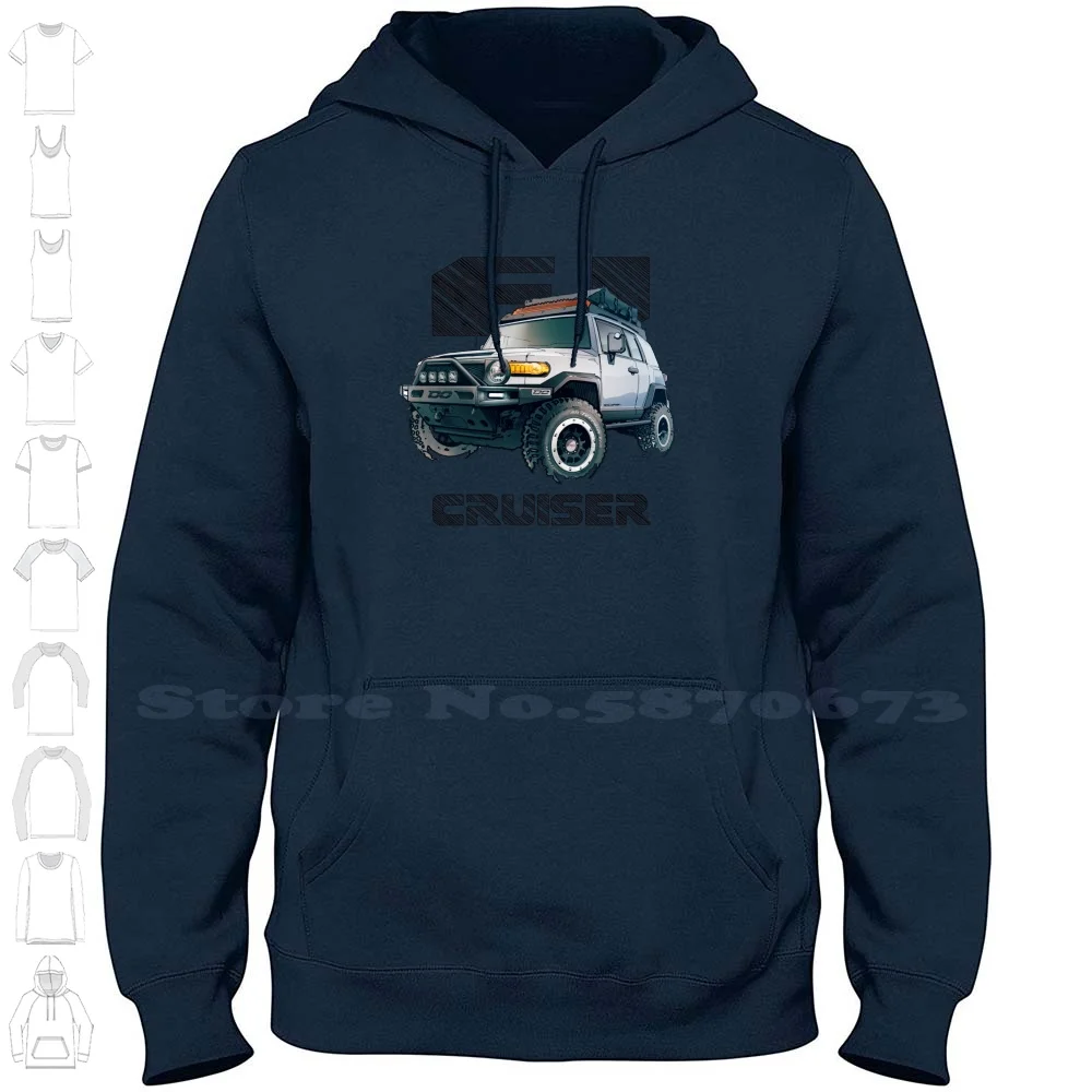 Cruiser ( Xj10 )-Iceberg 100% Cotton Hoodie T-Shirt Fj40 Design Line Art Overland Offroad Robert1117 Rob Schlueter Hand Sketch