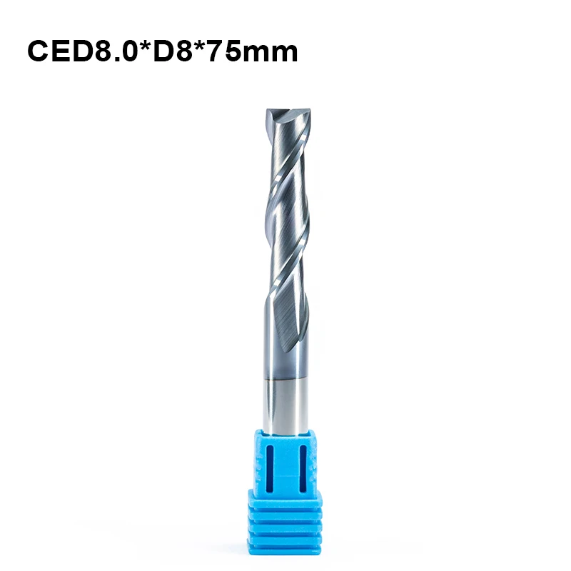 Imagem -02 - Cortador de Madeira Metal Hrc55 Flauta Shk mm x 60 mm 75 mm 100 mm 150 mm Liga Carboneto Aço Tungstênio Fresa Final Mais Longo 1pc