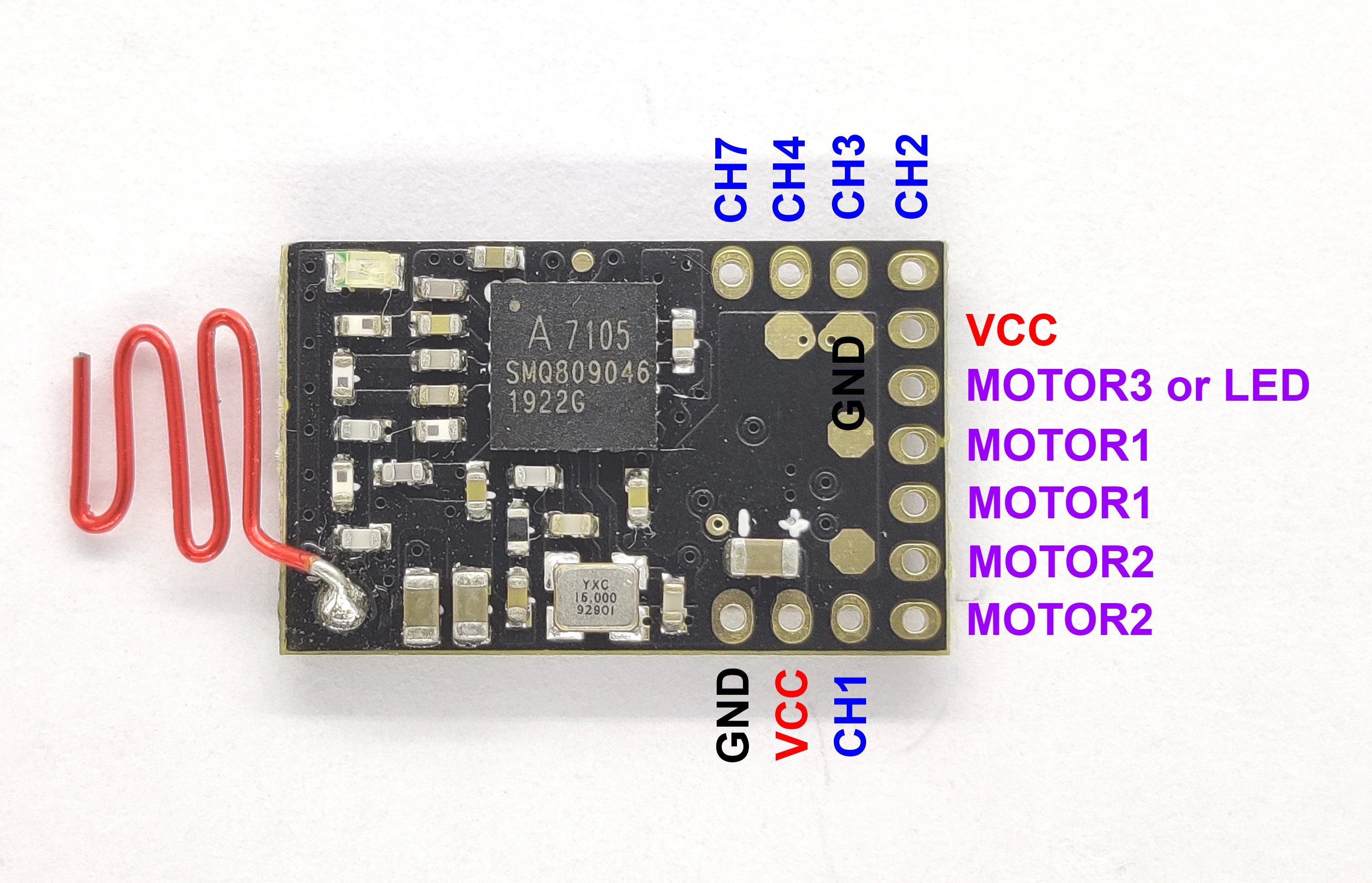 Das87 2.4GHz 7CH Micro Receiver Integrated 2 Seperated Bi-directional ESC (Car and Truck Type) Compatible FLYSKY AFHDS