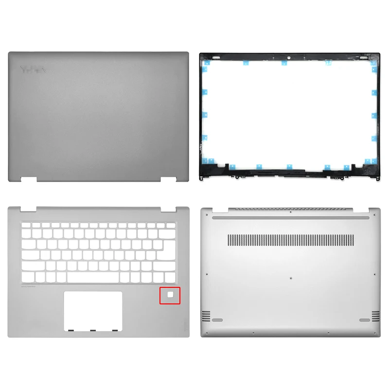 

NEW For Lenovo Yoga 520-14 520-14IKB FLEX 5-14 LCD Back Cover/Front Bezel/Palmrest/Bottom Case Laptop Housing Cover Case Silver