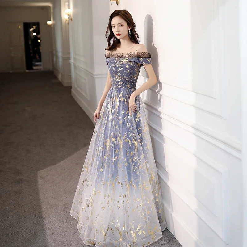 Off Shoulder Chinese Oriental Full Length Wedding Women Sexy Cheongsam Evening Dress Elegant Princess Dresses Modern Qipao