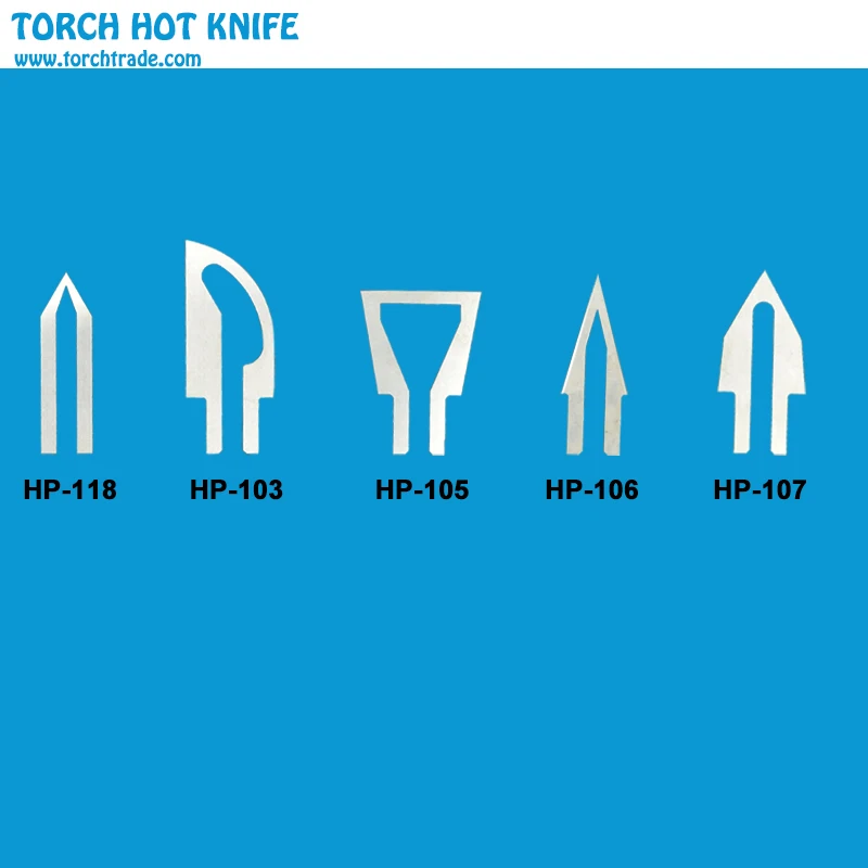 Cuchillo de calefacción eléctrica con antorcha, cuchillas de aleación de níquel-cromo de alta calidad para cortador en caliente y accesorio de