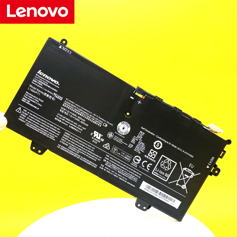 Imagem -03 - Nova Bateria Original para Lenovo Yoga 11 Pro 115y10 Yoga 70011isk L14l4p71 L14m4p73 L14l4p72 L14m4p71