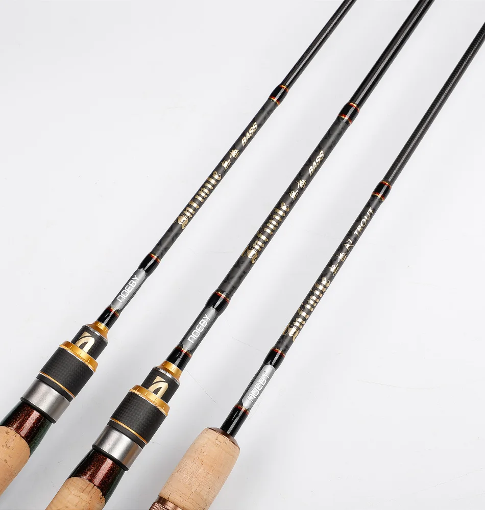 Noeby-ultraleichte Carbon-Angelrute, Forellen bass, ul, m, ml Fuji-Führung, Spinn gussrute, Süßwasser, Ufer, Boots fischer – Detail 15