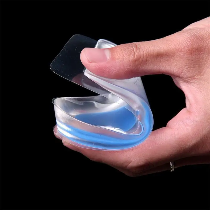 1pair Soft Silicone Gel Insoles for heel spurs pain Foot cushion Foot Massager Care Half Insole Pad Height Increase With GIFT