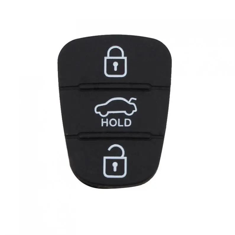 3Buttons Rubber Pad Insert Replacement Fit for Hyundai Solaris Accent Tucson l10 l20 l30 Kia Rio Ceed Flip Remote Car Key Shell