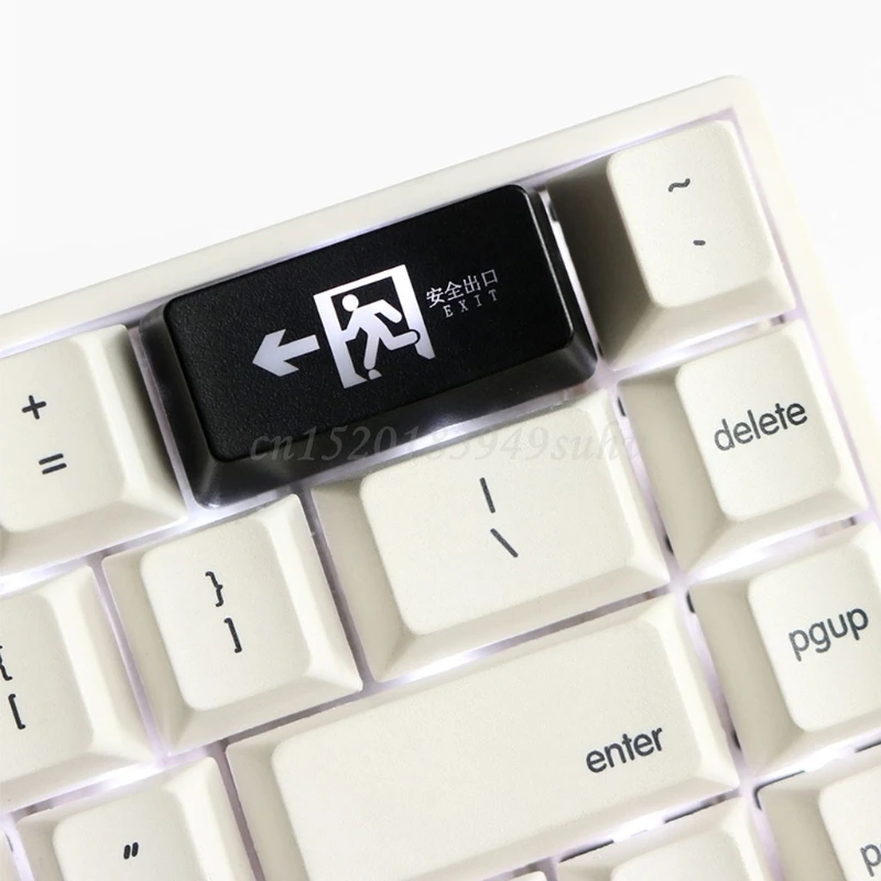 Safe Exit R1 2U Backspace Keycap Shine Through Keycaps ABS Etched Backlit Keycap for Mechanical Keyboard