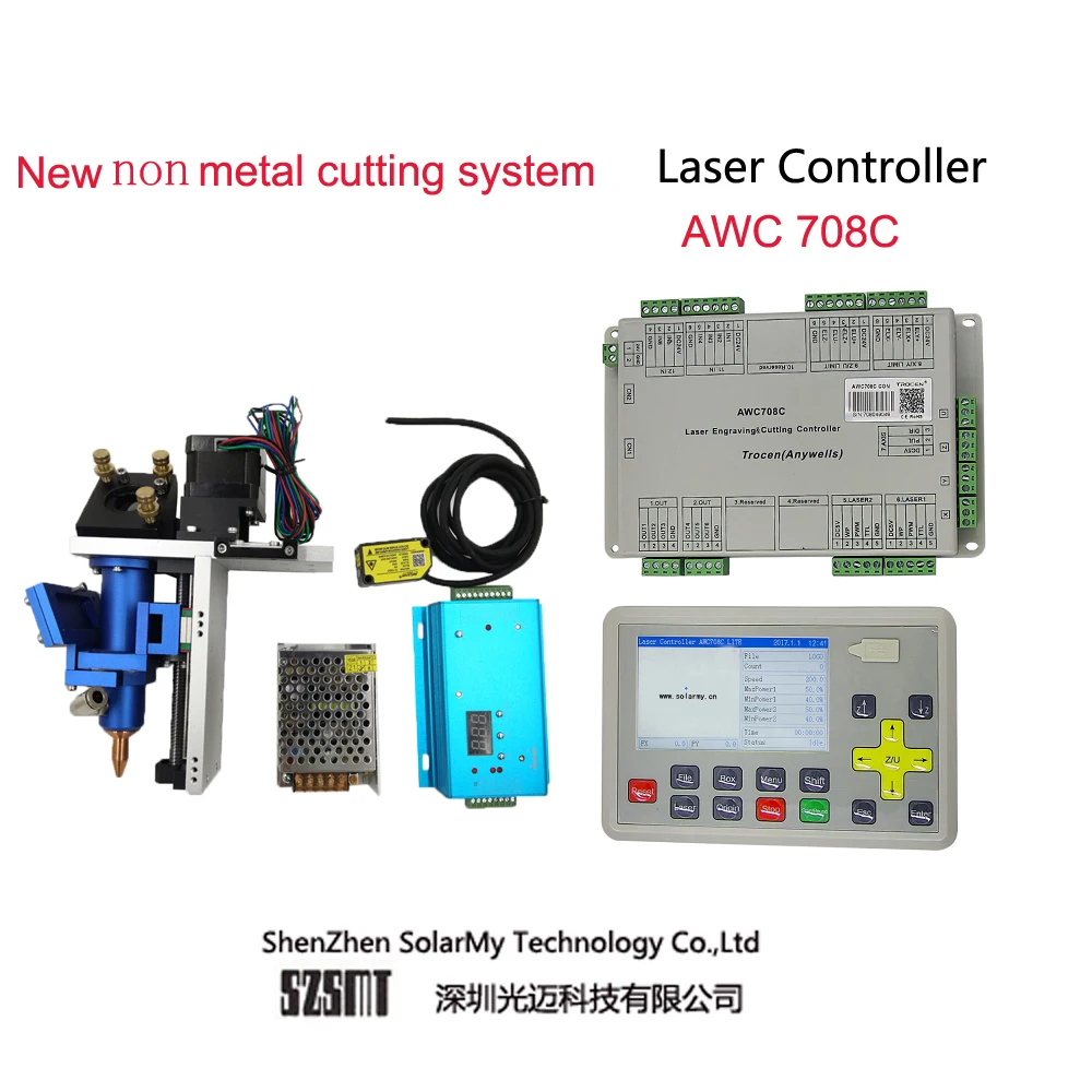 Imagem -02 - tipo Não-metal Automático com Foco Conjunto Inteiro Sistema de Corte a Laser Awc708c Lite Controlador para Co2 Máquina de Corte a Laser Novo