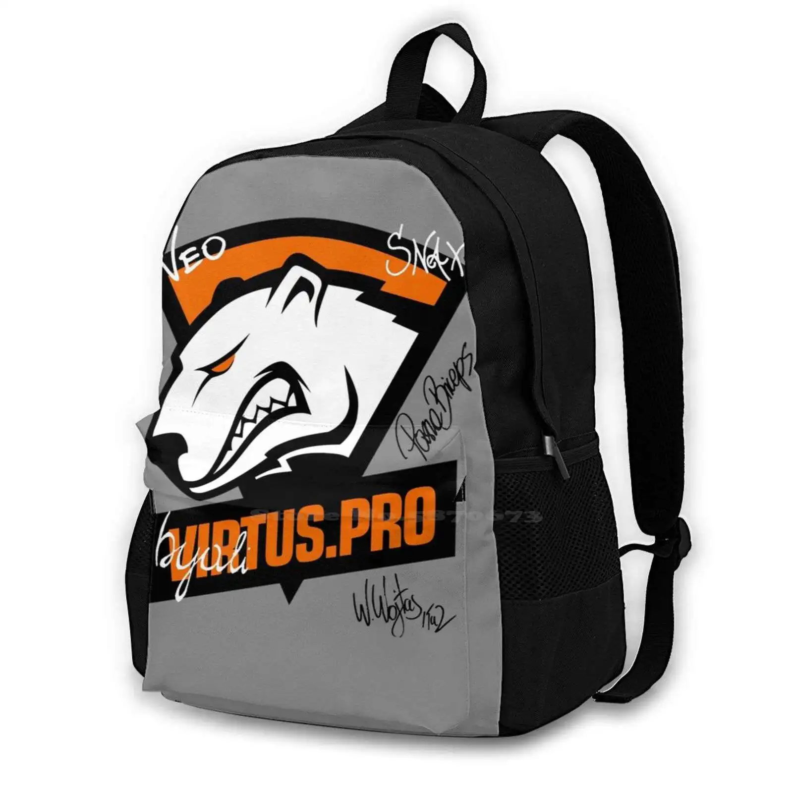 Signed School Bag Big Capacity Backpack Laptop 15 Inch Titan Csgo Nip Ibuypower Kennys Kqly Katowice 2014 Ibp Crown Foil Pc