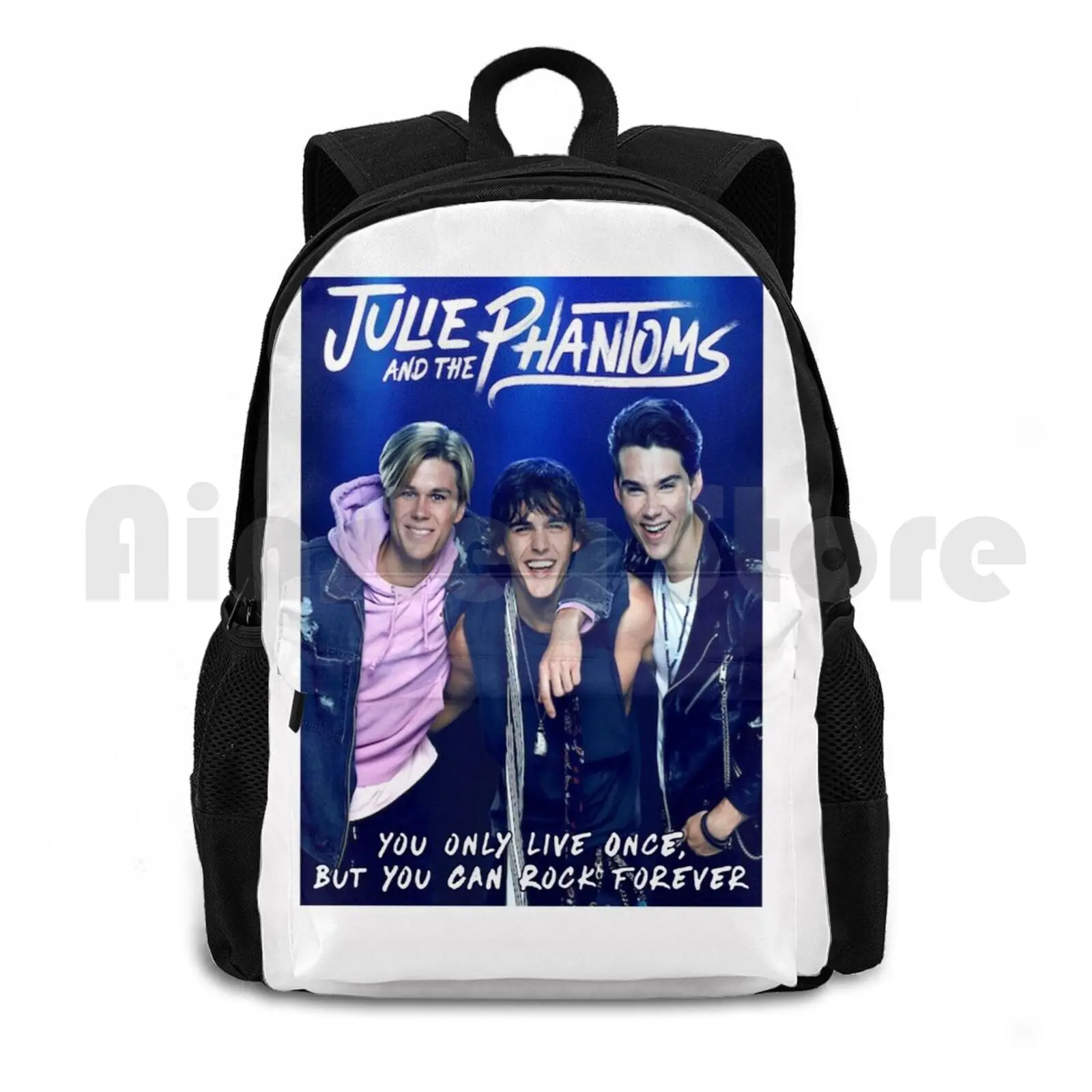 Julie And The Phantoms Poster Alex , Luke & Reggie Outdoor Hiking Backpack Waterproof Camping Travel Sunset Curve Julie And