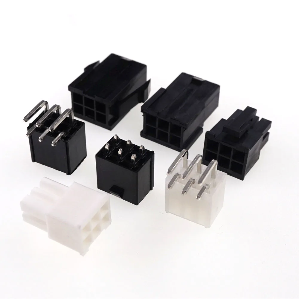 5 pcs 4.2 mm GPU 6 Pin Male Housing Plug Receptacle Male Header PCI Express PCI-E PCIe Video Card Graphic Card Power Connector