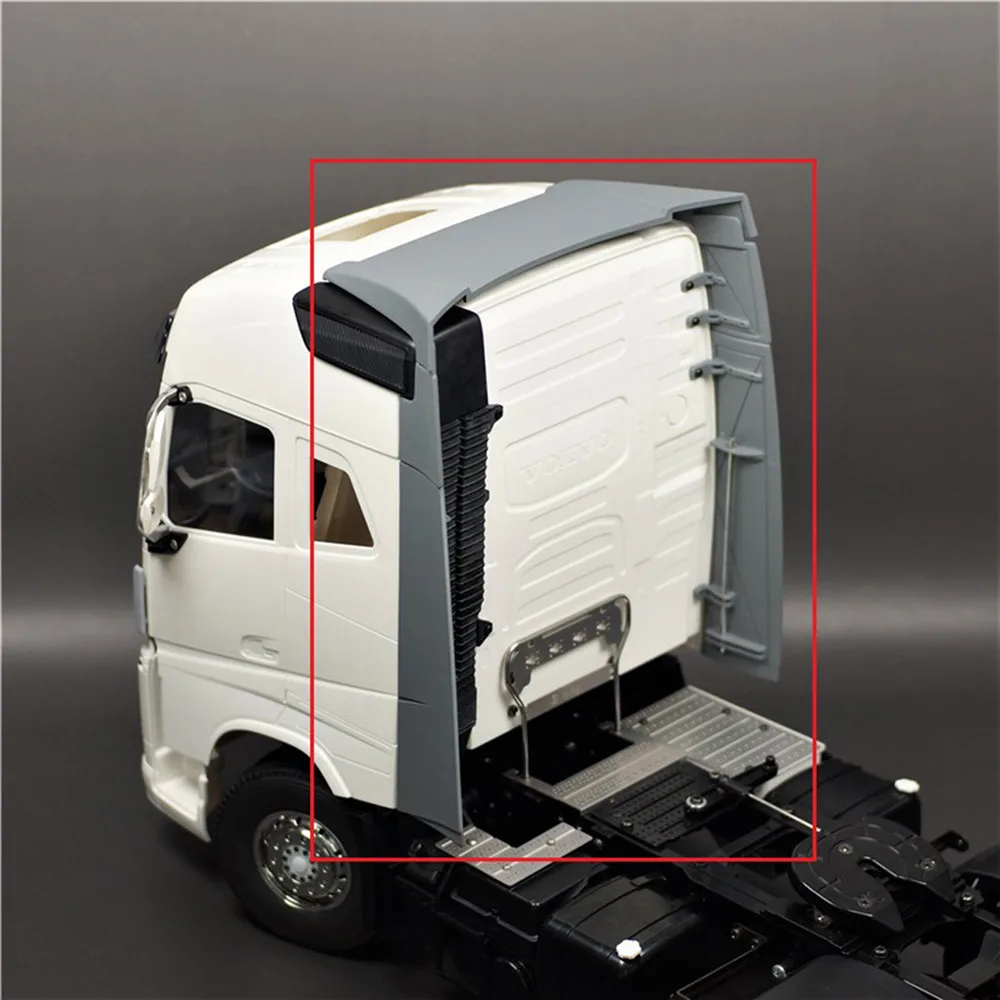 Simulation Spoiler Container Tail Spoiler for 1/14 Tamiya Volvo FH16 750 56360 RC Tractor Trucks Accessories Parts