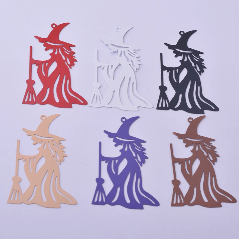 30 Stück AA3594 33*50mm Halloween Schmuckzubehör Hexenanhänger Zauberer-Anhänger Große Ohrring-Accessoires – Detail 1