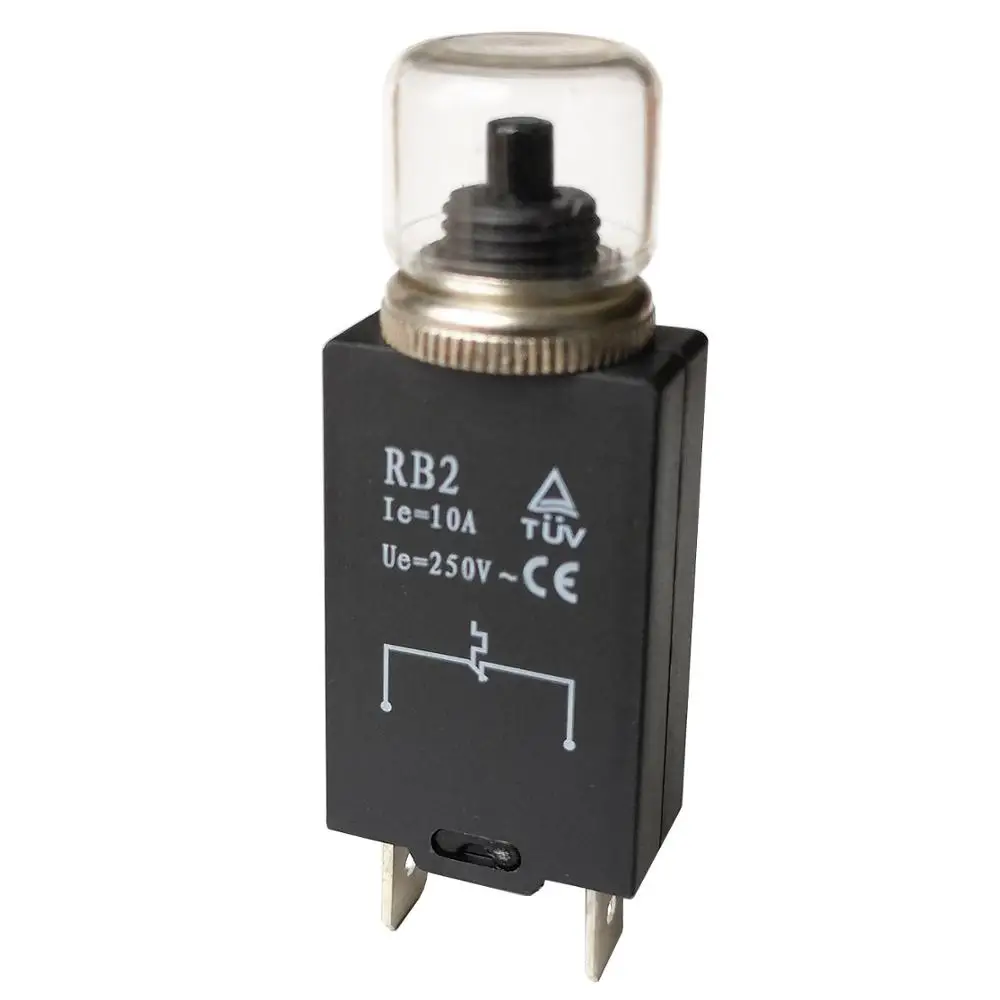 2Pcs RB2 Circuit Breakers Overload Short Protector for Electric System Motor Transformer Rectifier 2Pins 250V 2.5A 8A 10A 15A image 4
