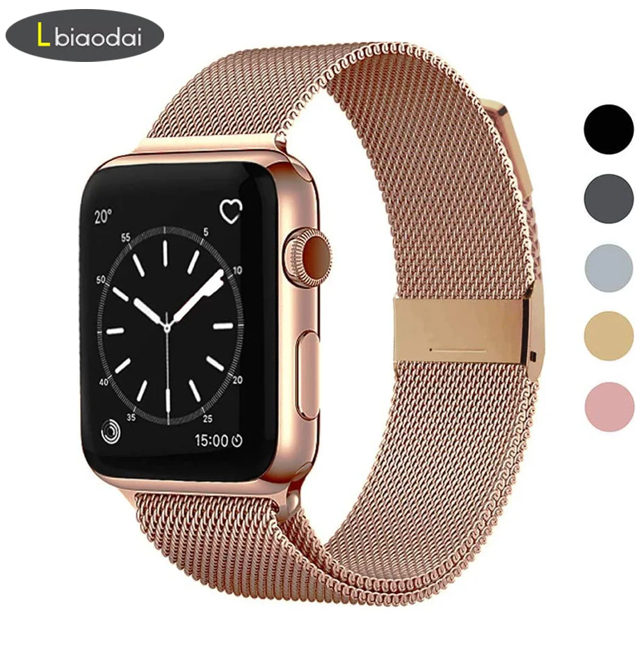 Buckle Milanese Strap For Apple Watch band 44 mm 40mm iWatch band 38mm 42mm Stainless steel strap for Apple watch 5 4 3 40 38 42