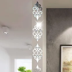 Art Pattern 3D Mirror Wall Sticker Home Decor For Living Room TV Backdrop Bedroom Porch 3D Poster Peel & Stick Acrylic Wallpaper