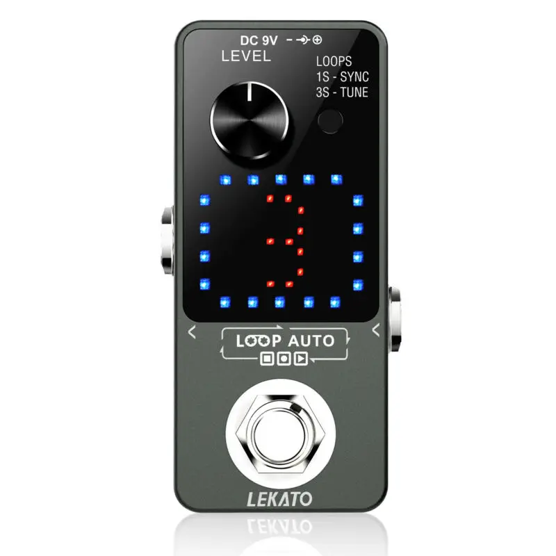 LEKATO Loop Auto Effector Pedal Guitar Parts Loop Guitar Effect Pedal for Electric Guitar Synthesizer Box 3 Wave Slot Per 6 Mins