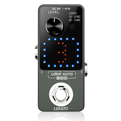 Imagen 2 del producto Lekato Mini Pedal de efecto de Guitarra sintonizador Looper Pedal Guitarra eléctrica Looper Loop Record 3 ondas ranura por 6 minutos Pedalboard