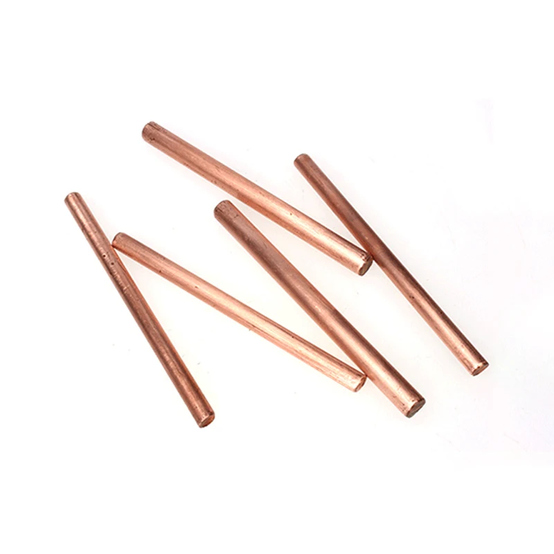 1/2/3PCS ทองแดงรอบบาร์/Rod Φ8เส้นผ่าศูนย์กลางต่างๆยาว100มม.-500มม.