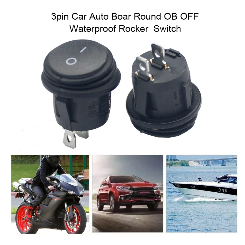 Wasserdicht Auf/Off Rocker Schalter Auto Lkw RV Auf-Off Control, boot Marine Auto Rocker Schalter SPST 2Pins