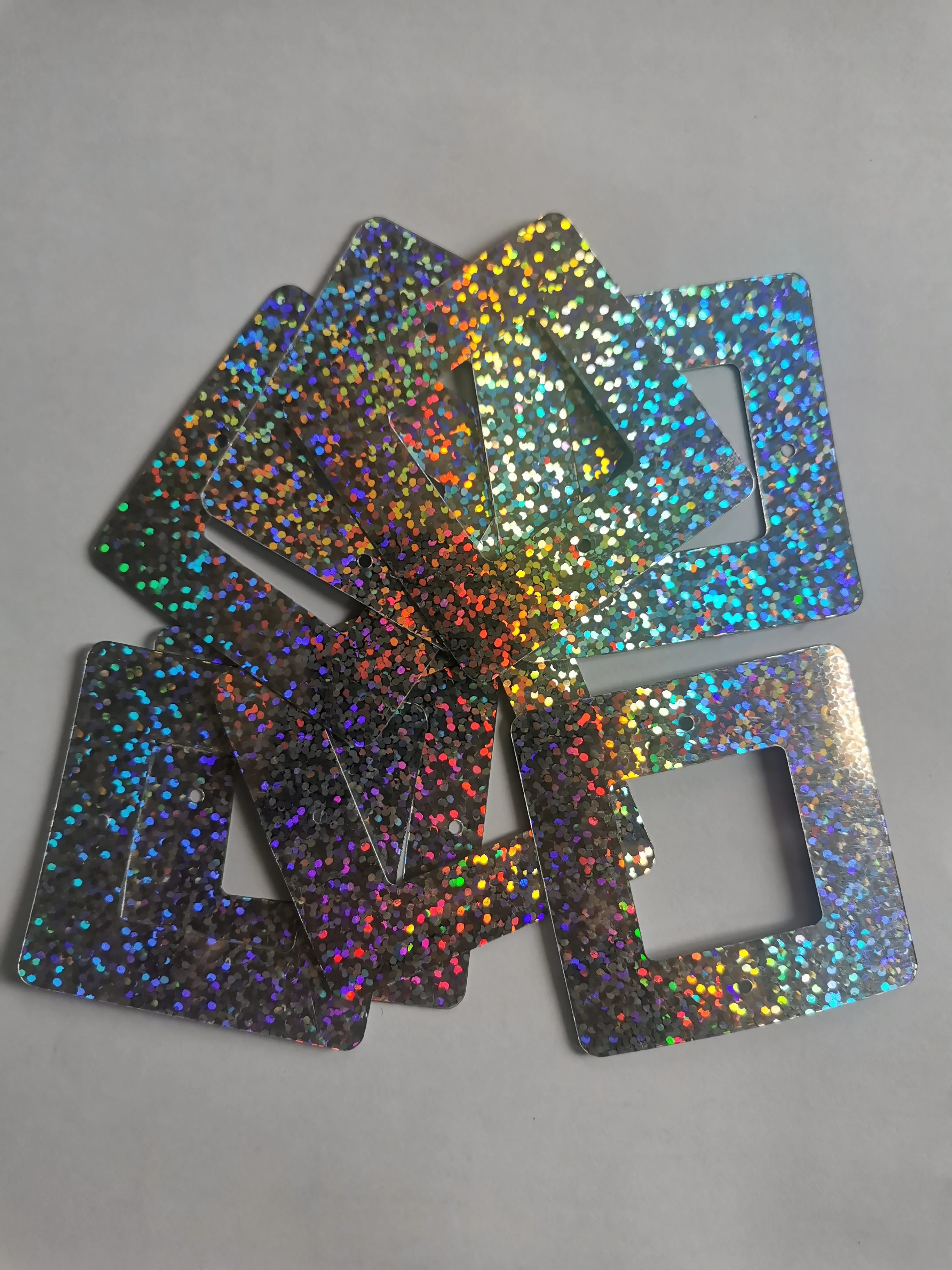 50mm square sequins PVC glitter laser Sequins DIY jewelry and clothing accessories