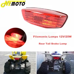 Red Lens 12V/35W Filaments Taillight Rear Tail Brake Lamp For Suzuki LTF250 LTZ250 LTZ400 Kawasaki KFX400 KSF400 ATV QuadSport