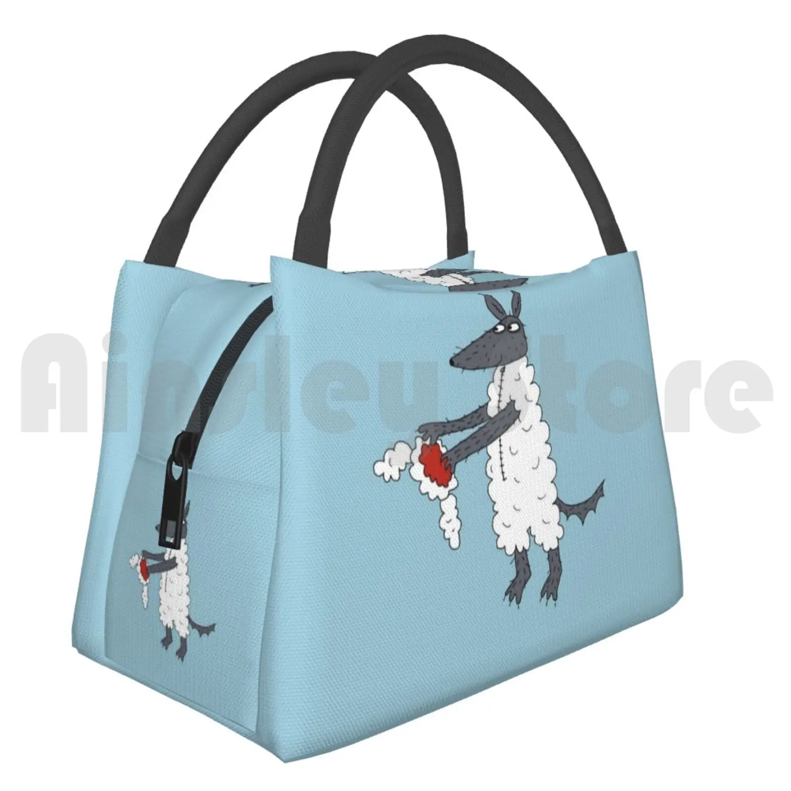 

Cooler Lunch Bag Picnic Bag Mr Wolf'S Dinner Suit. Wolf Villain Cartoon Sheep Bad Humor Quirky Bad Wolf Naughty