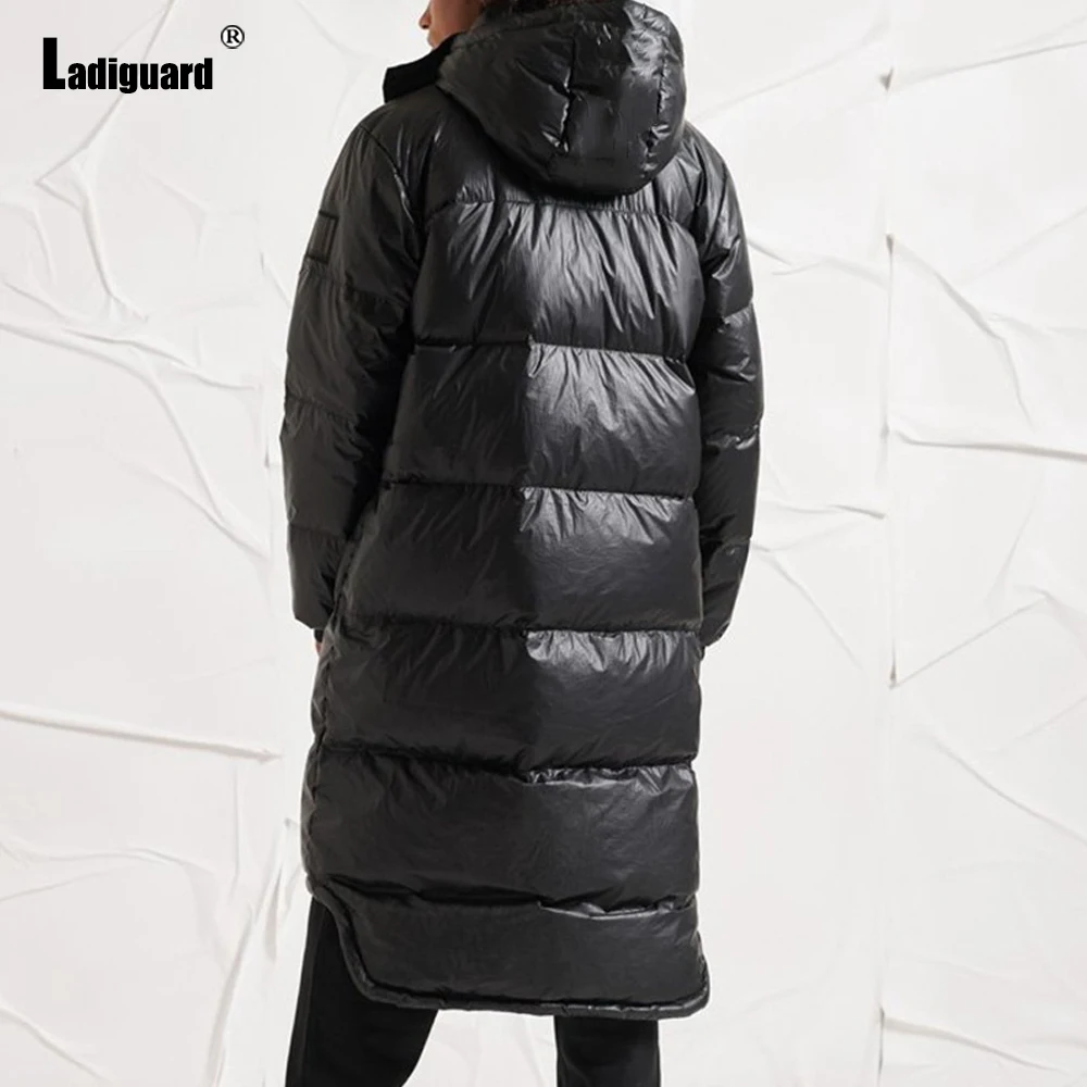 Ladiguard plus size homens com capuz para baixo casacos de algodão 2021 novo zíper plissado superior outerwear estilo inglaterra moda longo trench jackets