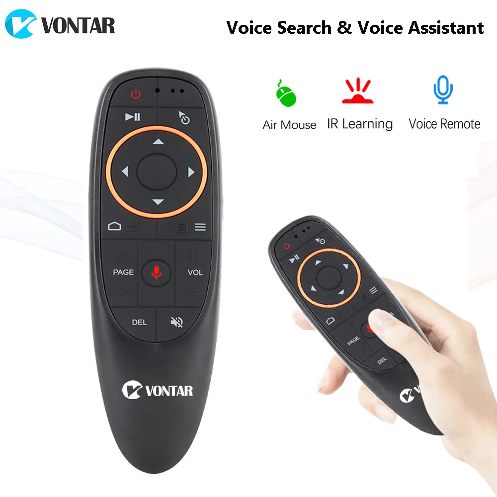 VONTAR G10 G10S Pro Voice Remote Control 2.4G Wireless Air Mouse Gyroscope IR Learning for Android tv box  HK1 H96 Max X96 mini